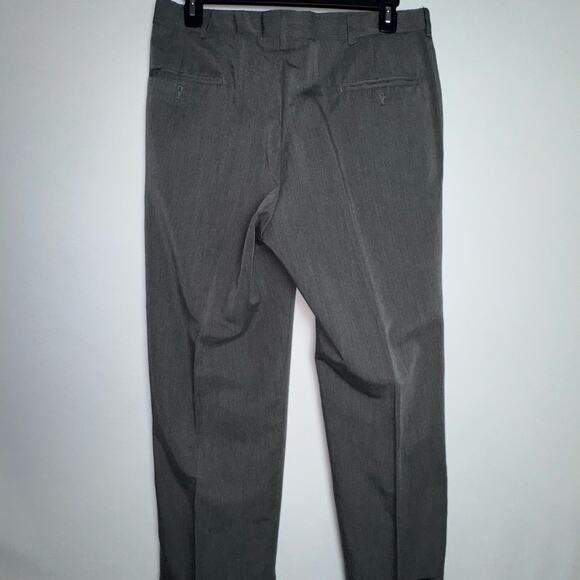 Haggar Mens Dress Pleated Straight Leg Pants 36x30 Gray Business Causal Workwear - Picture 4 of 7